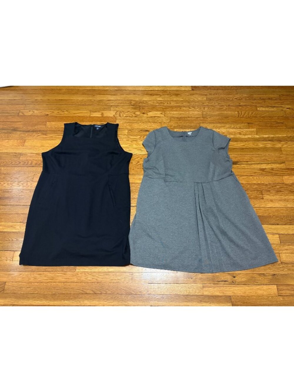 Lands' End Womens Shift Dress Plus Size 26W *Lot of 2* Black Gray Stretch Casual